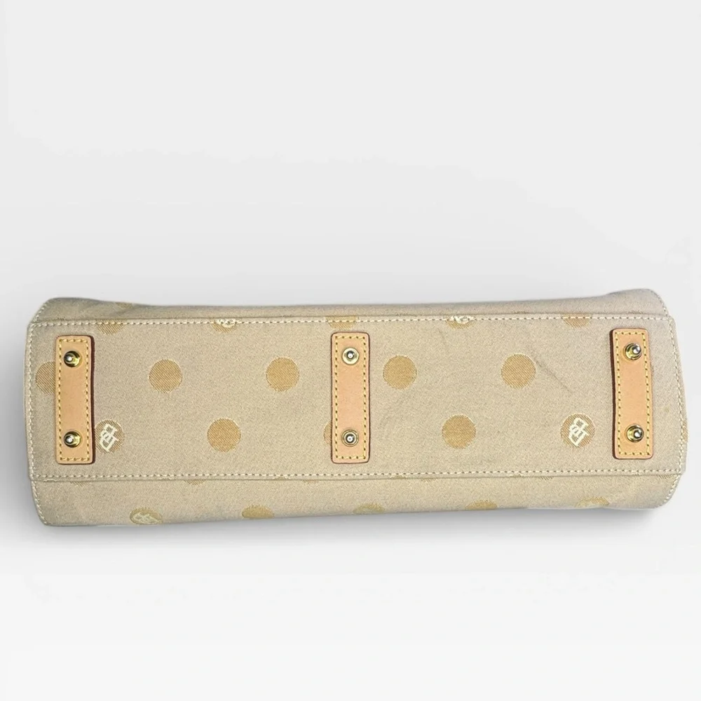 Dooney & Bourke Gold Polka Dot Tote - Picture 4 of 10